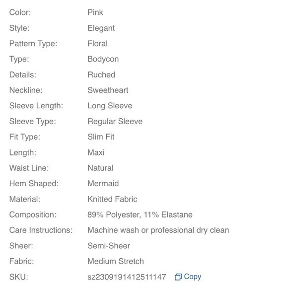 SHEIN Floral Sweetheart bodycon dress - Picture 5 of 7